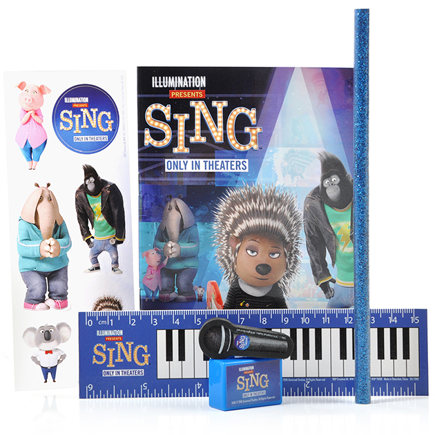 子どもにもおすすめの映画『SING/シング』のオリジナルステーショナリーセットをプレゼント！