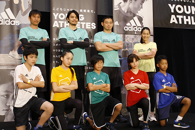 子供たちがさまざまなスポーツに挑戦するアディダスの参加型スポーツイベント「YOUNG ATHLETES CHALLENGE 2018」が開催！伊達公子さん、五郎丸歩さん、中田浩二さん、渡邉拓馬さんが子供たちをコーチ、漫画『キャプテン翼』の作者・高橋陽一先生も登場！