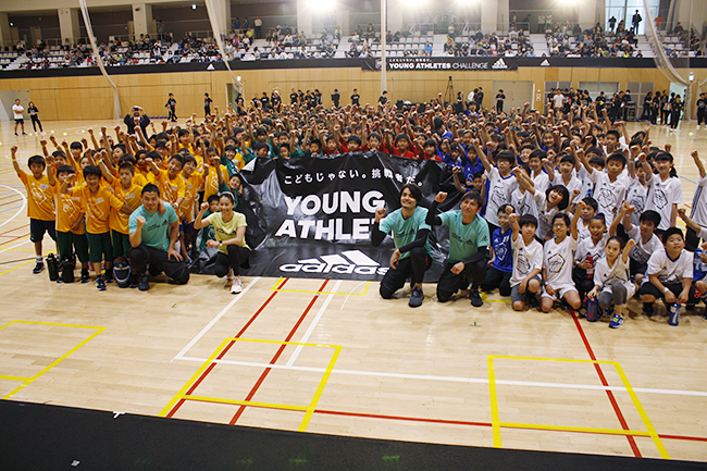 子供たちがさまざまなスポーツに挑戦するアディダスの参加型スポーツイベント「YOUNG ATHLETES CHALLENGE 2018」が開催！伊達公子さん、五郎丸歩さん、中田浩二さん、渡邉拓馬さんが子供たちをコーチ、漫画『キャプテン翼』の作者・高橋陽一先生も登場！