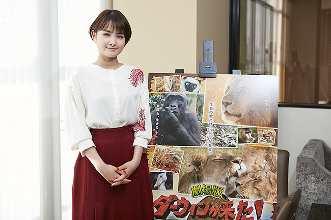 NHK総合テレビの人気動物番組「ダーウィンが来た！ 生きもの新伝説」が初の映画化！アフリカという厳しい自然の中で力強く生きるライオンとゴリラの3つの家族の姿を追った『劇場版 ダーウィンが来た！ アフリカ新伝説』が2019年1月18日（金）より全国公開！ナレーションを務めた女優の葵わかなさんに映画や映画の見どころについてインタビュー！子供はもちろん、家族一緒に観てほしい動物たちの家族の物語の映画です。