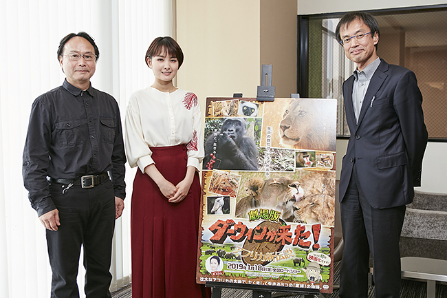 NHK総合テレビの人気動物番組「ダーウィンが来た！ 生きもの新伝説」が初の映画化！アフリカという厳しい自然の中で力強く生きるライオンとゴリラの3つの家族の姿を追った『劇場版 ダーウィンが来た！ アフリカ新伝説』が2019年1月18日（金）より全国公開！ナレーションを務めた女優の葵わかなさんに映画や映画の見どころについてインタビュー！子供はもちろん、家族一緒に観てほしい動物たちの家族の物語の映画です。