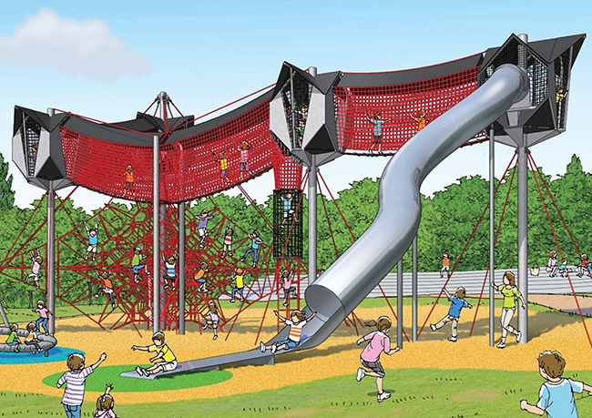 生駒山上遊園地では、2019年7月13日（土）に株式会社ボーネルンドが設計および監修を手がける国内最大規模（約9,800平方メートル）の屋外あそび場「PLAY PEAK ITADAKI（プレイ ピーク イタダキ）」がオープン！子供がボーネルンドの遊具で楽しめます！