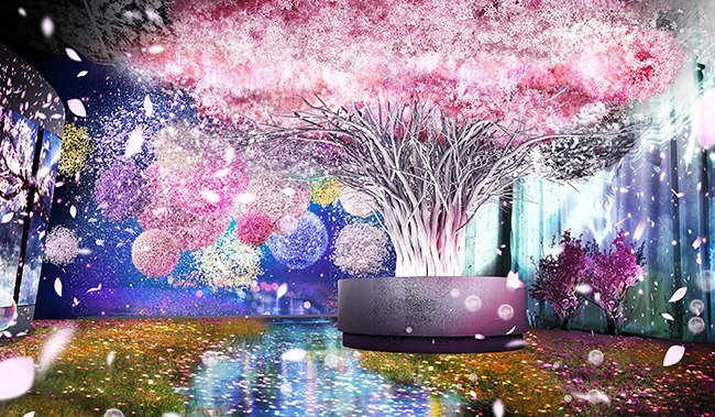 五感で楽しむ花の体感型アート展「FLOWERS BY NAKED 2020 ー桜ー（フラワーズ バイ ネイキッド 2020 ーサクラー）」が、2020年1月30日（木）〜3月1日（日）まで東京・日本橋三井ホールで開催！
