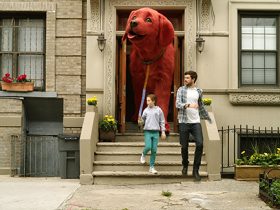 Darby Camp and Jack Whitehall star in CLIFFORD THE BIG RED DOG from Paramount Pictures. Photo Credit: Courtesy Paramount Pictures.