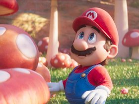 Mario (voiced by Chris Pratt) in The Super Mario Bros. Movie, from Nintendo and Illumination.
