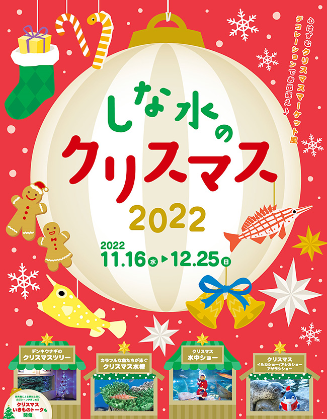 イルカやアザラシとクリスマス！しな水のクリスマス2022 | しながわ水族館 | 東京・品川