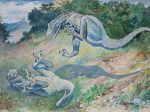 Dryptosaurus
Charles Knight
Gouache on paper, 1897