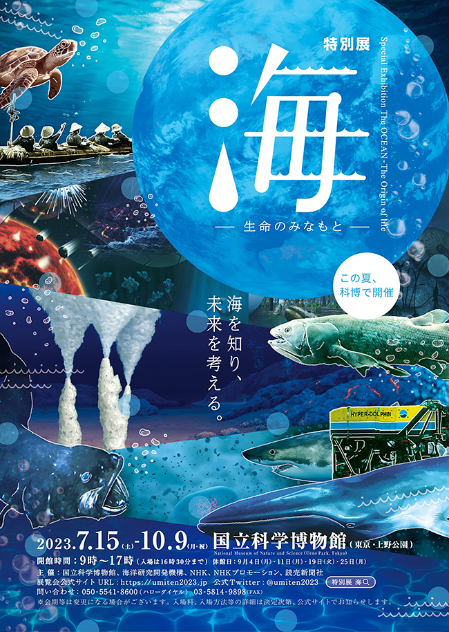 特別展「海　—生命のみなもと—」のポスター