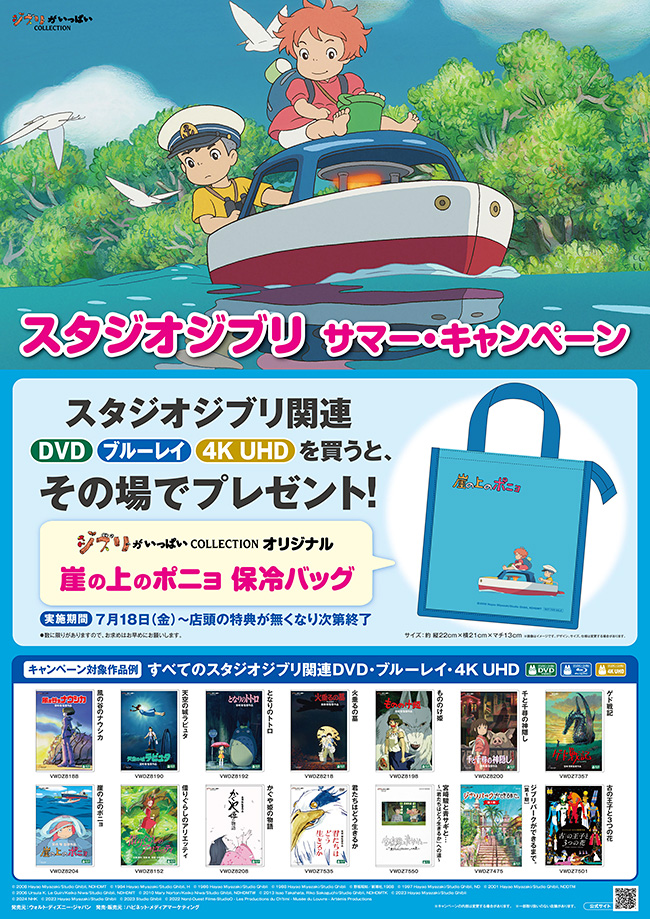 ジブリがいっぱいCOLLECTIONオリジナル 崖の上のポニョ 保冷バッグ プレゼントのポスター
