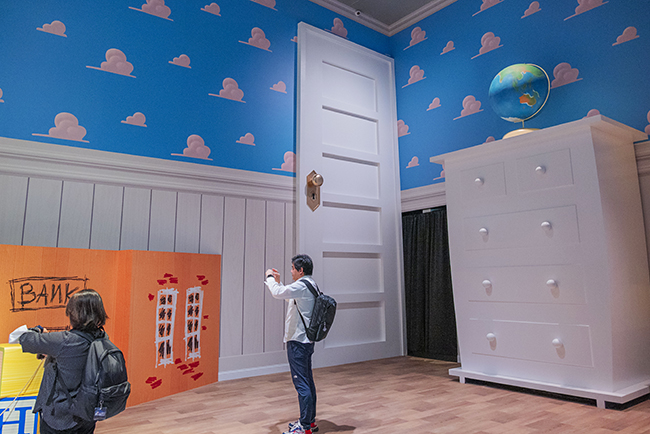 ピクサーの世界展（豊洲会場）の映画『トイ・ストーリー』の部屋