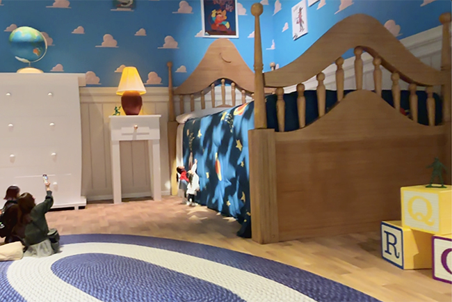 ピクサーの世界展（豊洲会場）の映画『トイ・ストーリー』の部屋