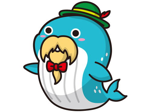 特別展「いきもの超ワールド展 国立科学博物館×ダーウィンが来た!」のオリジナルキャラクター「くじらじい」