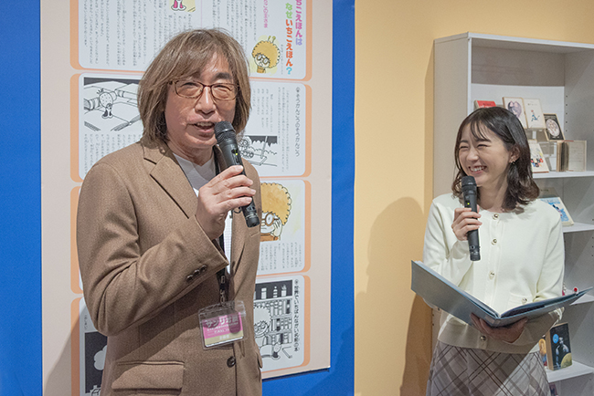 「サンリオ展 FINAL ver. ニッポンのカワイイ文化60年史」でギャラリートークを行うサンリオの高桑秀樹氏