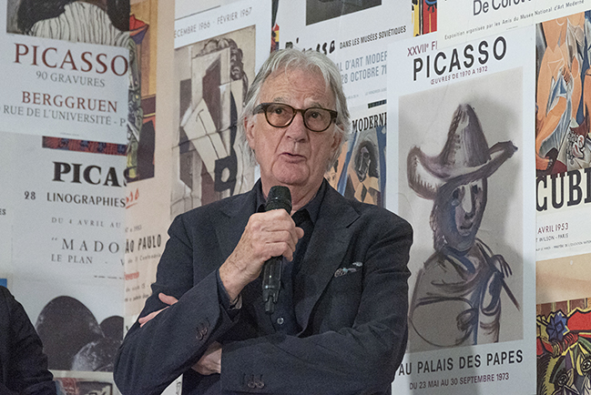 特別展「ピカソ meets ポール・スミス 遊び心の冒険へ」の内覧会に登場したポール・スミスさん