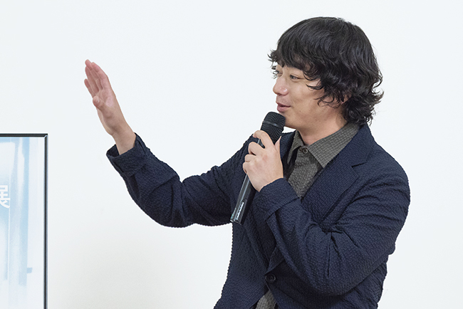 アニメーション映画監督・細田守の過去最大規模の展覧会「細田守の原点/展」に登壇した染谷将太さん