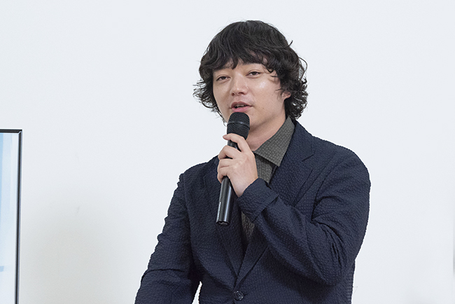 アニメーション映画監督・細田守の過去最大規模の展覧会「細田守の原点/展」に登壇した染谷将太さん
