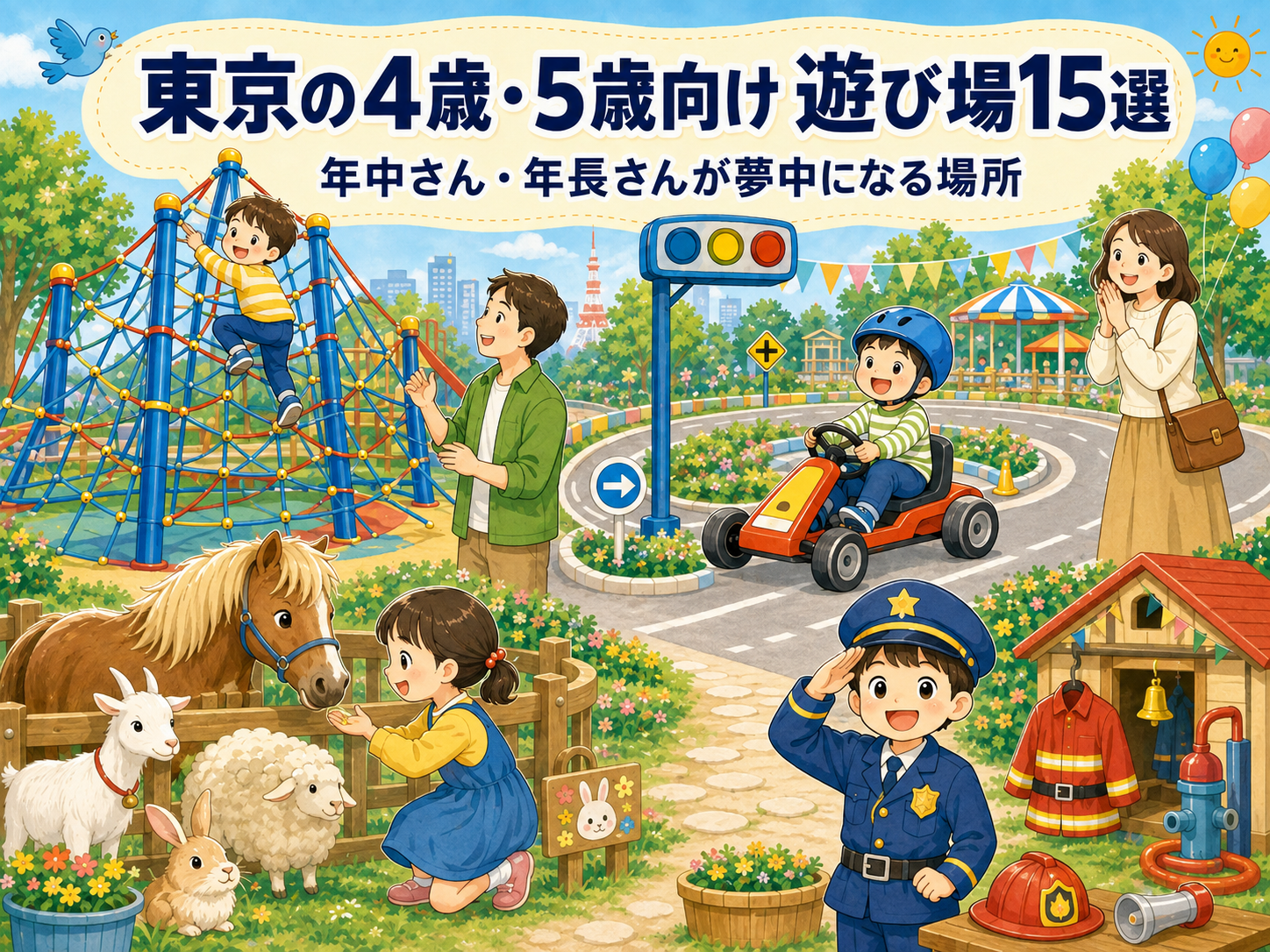 東京の4歳・5歳向け遊び場15選【2026年版】｜幼稚園児が夢中になる施設を年齢別に完全ガイド